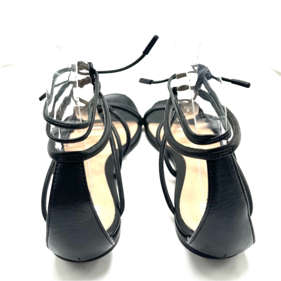 Gianvito Rossi Black Leather Strappy tie up wrap up sandal size 7 - Picture 8 of 10